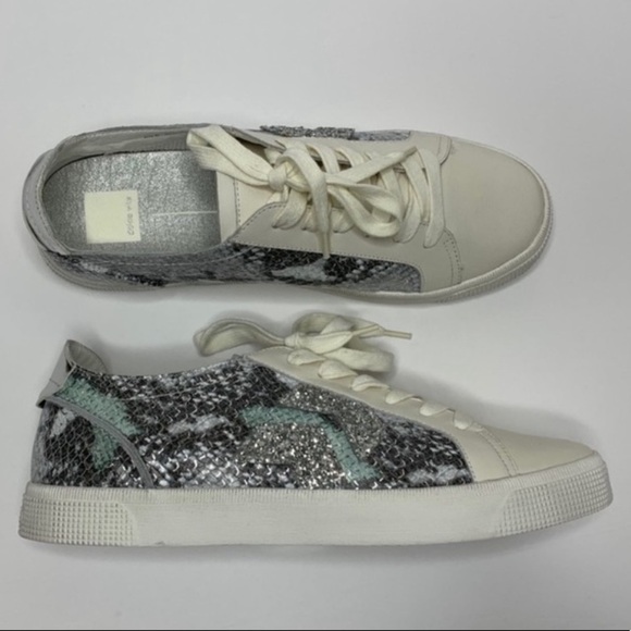 NWOT DOLCE VITA ZAGA SNEAKERS MINT MULTI SNAKE PRINT - Picture 2 of 8
